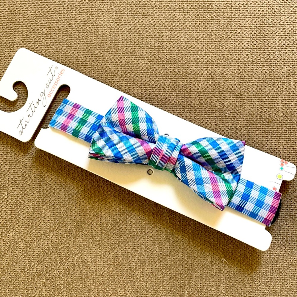 Plaid Kids Bow Tie
